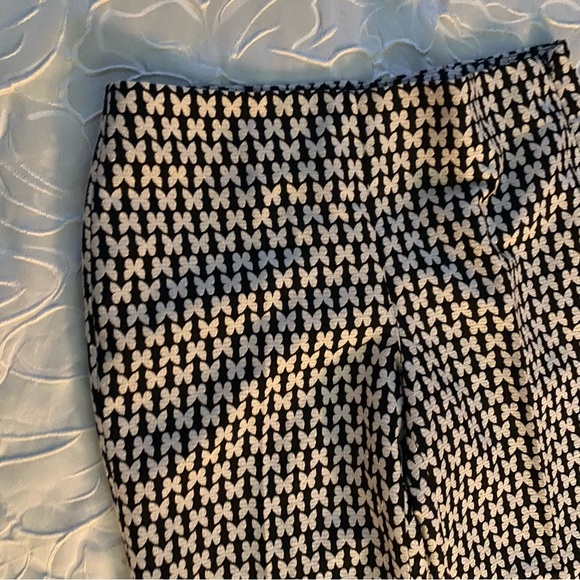 Talbots RSVP Jacquard Butterfly Ankle Pants Size 2 - Picture 12 of 12